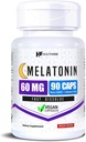 Healthfare Melatonin 60mg  90 Veg Capsules ← High-Strength Formula ← Vegetarian, Non-GMO, Gluten-Free Silencio Made in The USA