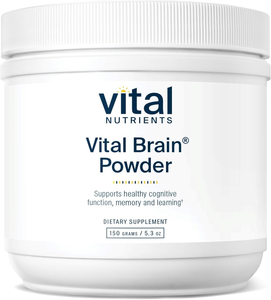 Vital Nutrients Vital Brain Powder ← Phosphatidylserine, Acetyl-L-Carnitine Brain Supplement TEN Nootropic TEN Healthy Cognitive Function, Memory, Learning* TEN Gluten, Dairy, Soy Free Silencioso ← 150g