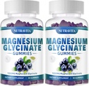 Magnesium Glycinate Gummies 1000mg with Magnesium L-Threonate,Chelated Magnesium Potassium Complex Supplement with VitD, B6, CoQ10, Calcium,Supports for Memory, Calm, Mood - 180 Gummies Blueberry