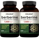 Suplemento de bereberina 1,500 mg con canela de Ceillón " Turmeric Root, 480 cápsulas de verduras (2 Pack) Silencio 97% Pure Berberine HCL ← Soporta Niveles de azúcar equilibrados " Heart Health " Vegan, Non-GMO