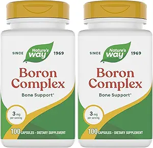 Complejo de Borón de la Naturaleza, soporta la salud de los huesos*, 100 cápsulas (Pack of 2)