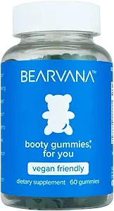 BEARVANA Peach Support Gummies for Women | Herbal Supplement with 9 Botanicals Including Maca Root, Fenugreek & Ginger | Essential Vitamins | Berry Flavor | 60 Gummies