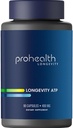 ProHealth Longevity ATP - 400 mg X 90 Servings, PeakATP Patented Pure ATP to Main Cellular Energy, Muscle Strength, and Cognitive Function, Supports Heart Health & Metabolic Efficiency