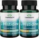 Swanson L-Histidine - Destacando Ajipure 500 mg 60 Veg Caps (2 Pack)