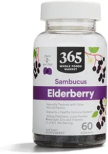 365 por Whole Foods Market, Elderberry Gummies, 60 Cuenta