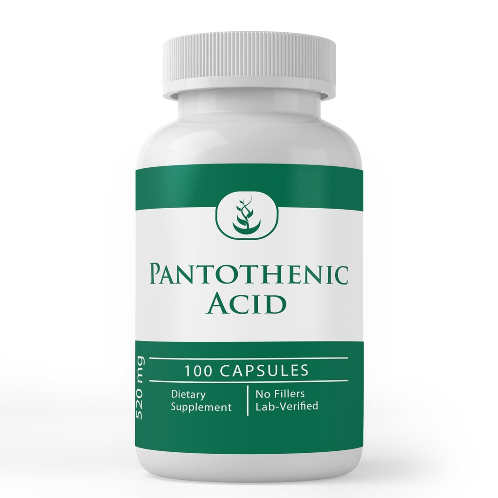 PURE ORIGINAL INGREDIENTS Pantothenic Acid (100 Capsules) Pure, Vitamin B5, Calcium Supplement