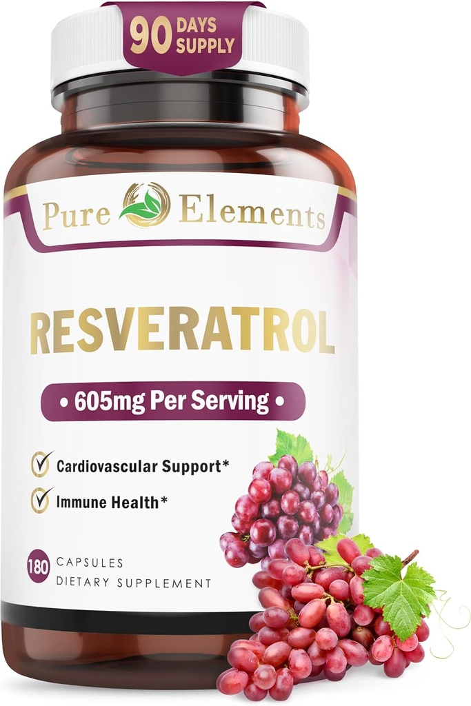 Reveratrol 1450mg Fórmula de Fuerza Extra para promover una mejor habilidad e inmunidad con el Extracto de Té Verde, Extracto de semillas de Grape, Extracto de Vino Rojo y otros 90 días de suministro