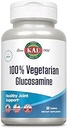 KAL 100% Glucosamina Vegetariana 1000 mg, Suplemento Conjunto de Salud con Glucosamina Vegan HCl, Soporte Conjunto para Confort y Movilidad, Made Sin Peces, Garantía de 60 días, 60 Servimientos, 60 Tabletas