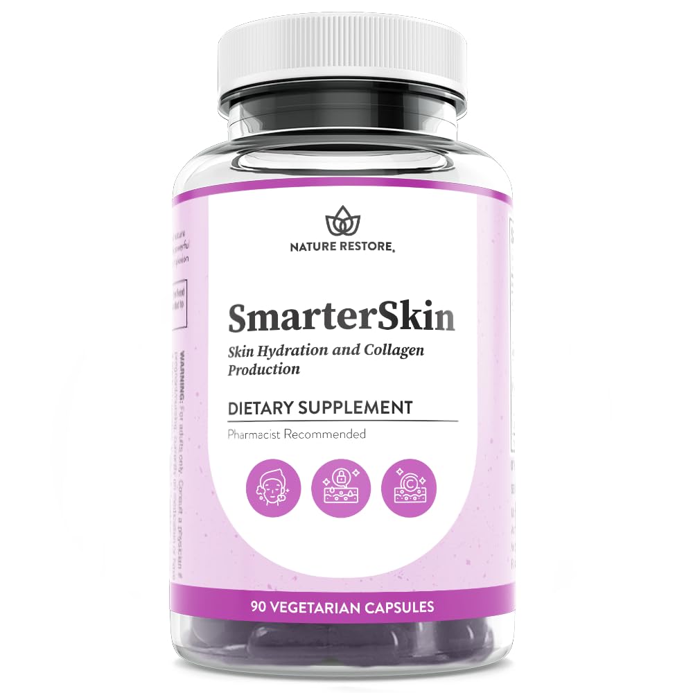 Esquía más inteligente, Nutrición de la salud de la piel dentro, triple combinación de polipodio Leucotomos Extracto, FloraGLO, Verbasnol, 60 cápsulas veganas