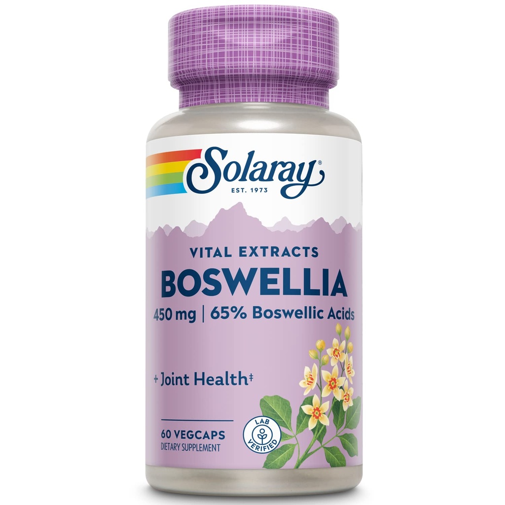 SOLARAY Garantizado Potency Boswellia Resin Extract 450 mg VCapsules Silencio 60 Conde