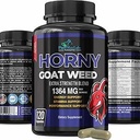 Horny Goat Weed Extra Strength -120 Capsules w. Maca, L-Arginine, Ginseng - Boost Desire, Performance, Stamina, Energy, Non-GMO Fórmula, 120 cápsulas