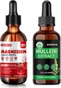 Bundle - Magnesium Glycinate Liquid &amp; Mullein Leaf Extract - Stress Relief Support &amp; Respiratory Support