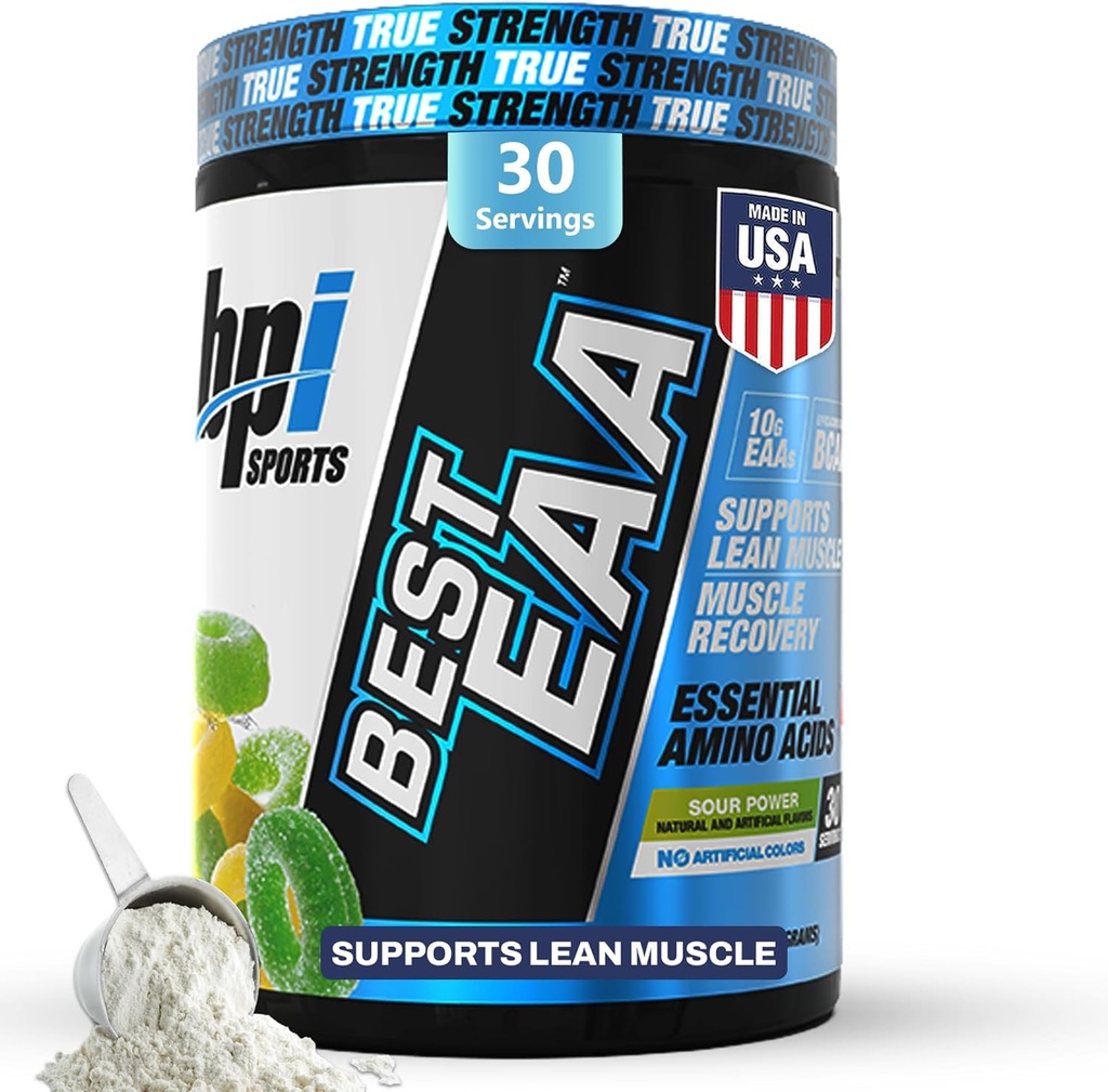 BPI Sports Essential Amino Acids EAA Powder - Pre, Intra &amp; Post Workout Drink - BCAA Powder for Men &amp; Women, EAA + BCAA + Hydration. Fórmula avanzada con 10g de EAA. (Cuarta Potencia)