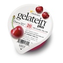 Gelatein Plus Cherry: 20 gramos de proteína. Ideal para dietas líquidas claras, dificultades para tragar, diálisis y oncología. Gran aperitivo pre o post-workout. (12 pack)