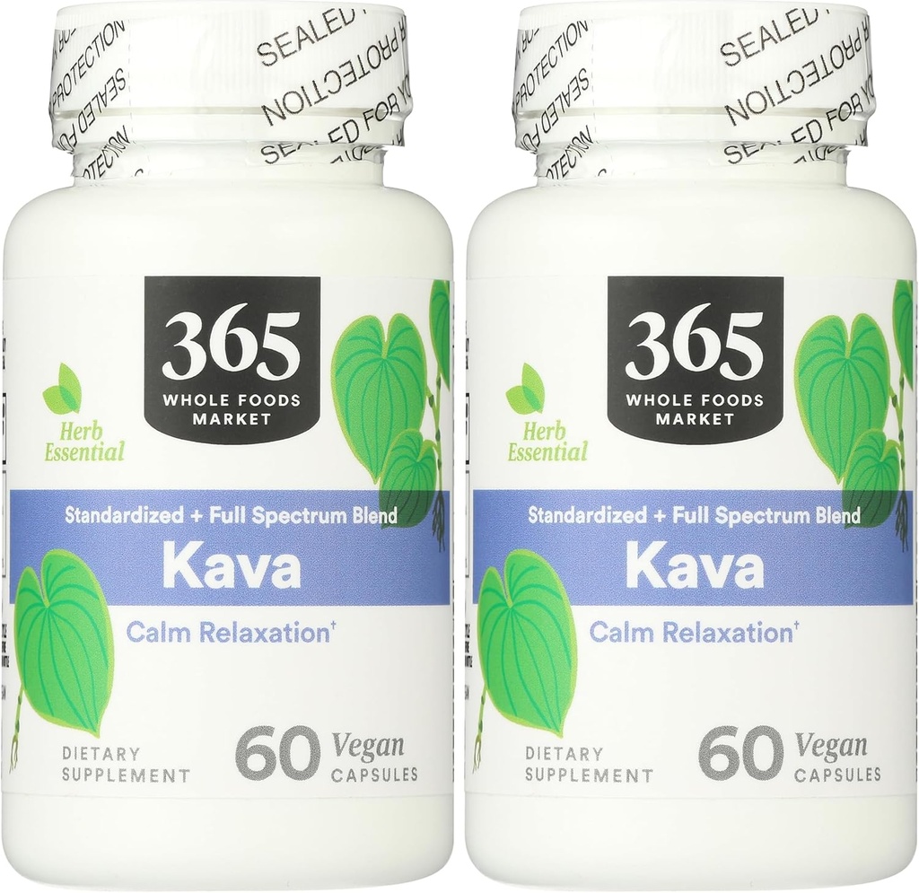 365 por mercado entero de alimentos, Kava, 60 cuenta (Pack of 2)