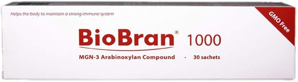 BioBran MGN-3 - Extremely Effective Immune System Booster, de Breaking Down Rice Bran with Enzymes from The Shitake Mushroom (1000 mg, 30 Sachets) Made in Japan, Free DHL Express Shipping Worldwide