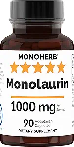 Monolaurin 1000 mg por Cápsula - 90 Cápsulas Veg ANTE Sirviendo Tamaño 2 Cápsulas: 1000 mg - 45 Serviciones