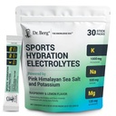 Dr. Berg Sports Hydration Electrolytes Powder w/More Salt (Pink Himalayan) - 30 Keto Electrolytes Powder Packets w/a Delicious Salty Raspberry & Lemon Flavor - Includes 1,000mg of Potassium