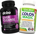 Suplemento de soporte de desintoxicación para el hígado y el colon - Píldoras limpiadoras naturales para el rubor intestinal " Alivio del estreñimiento diario - Leche Thistle Dandelion Caps " Ayuda Gallbladder Suplementos