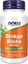 AHORA Suplementos Alimentarios, Ginkgo Biloba 60 mg, 24% Extracto Estándarizado, Proyecto No OGM Verificado, 60 cápsulas Veg