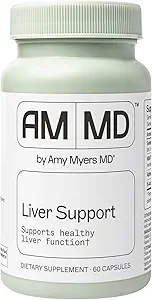 Amy Myers MD Liver Support - Supports Healthy Liver Function, Detox Pathways & Antioxidant Activity - with Selenium, Milk Thistle, Turmeric - 60 Capsules
