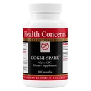 Salud Preocupa Cogni-Spark – Apoyo al cerebro para la memoria, el foco y la claridad mental – Suplemento Choline Alpha-GPC para la Cognición, función nerviosa " Longevidad – Fórmula de Salud Cognitiva – 30 cápsulas