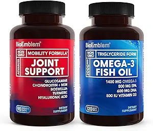 BioEmblem Omega-3 Fish Oil 2000mg y soporte conjunto