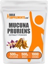 BulkSupplements.com Mucuna Pruriens Extracto Polvo - Mucuna Pruriens Suplementos, Herbal Suplemento - Vegan & Gluten Gratis, 500mg por Serving, 500g (1.1 lbs) (Pack of 1)