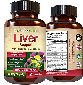 Liver Cleanse Detox " Reparación peru Herbal Liver Support Supplement w/ 20+ Liver Health Nutrients, Milk Thistle, Turmeric, Ginger, Dandelion, Zinc, Artichoke " más para Optimal Liver Support TEN 120 Capsules