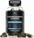 EFFECTIVE NUTRA Ashwagandha Gummies 1500mg ← Stress Relief, Immune Support, Calm Mood, Energy ← Natural Berry Flavor ← 45-Day Supply ← Vegan, Gluten-Free, Non-GMO Silencioso Suplemento para Mujeres (90ct)