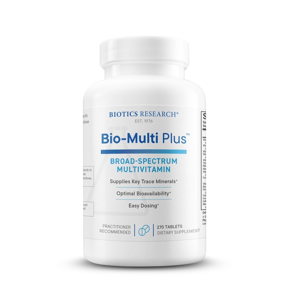 Biotics Research Bio-Multi Plus - Robust Foundational Multivitamin/Mineral Formula, Contiene Minerales de Traza Basada en Plantas 90 Tabletas