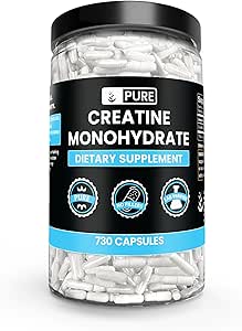 Pure Original Ingredients Creatine Monohydrate (730 Capsules) No Magnesium Or Rice Fillers, Always Pure, Lab Verified