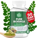 Moringa Capsules, 800 mg Orgánica Moringa Oleifera hojas Powder Superfood Greens Pure Moringa Pills es un aumento de energía vegano, no GMO y mantener un suplemento saludable