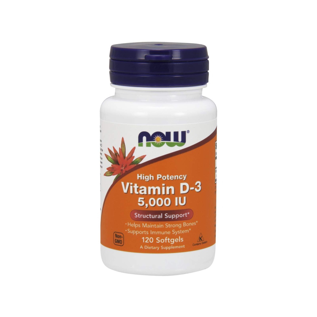 AHORA Vitamina D-3 5,000 UI,120 Softgels
