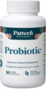 Pattern Wellness Probiotic Supplement - 51 Billion CFU - Supports Digestive Balance & Gut Wellness - Mindfully Sourced, Non-GMO - 30 Vegan Capsules