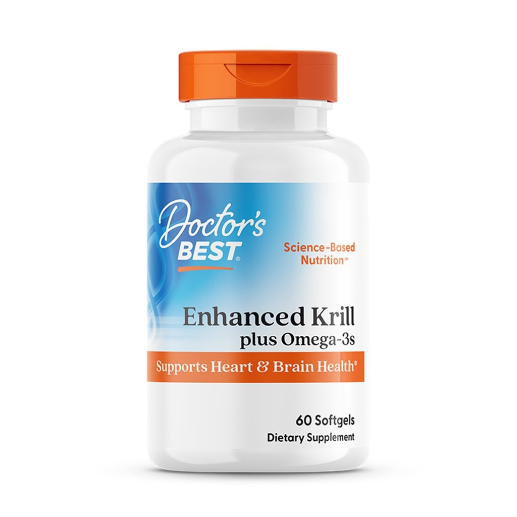 Médicos mejor mejorados Wild Caught Antártico Krill (Superba2) Plus Omega-3, apoya la salud del corazón " cerebral, no GMO, Gluten Gratis 60 Softgels