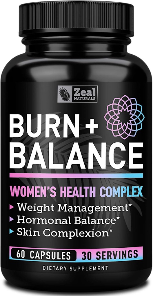 Zeal Naturals Weight Loss Support for Women + Daily Balance Vitamins (Iron, Vitamina D, Setria®, Folate) Premium Diet Support Pills for Women+ Multivitamin and Hormone Support