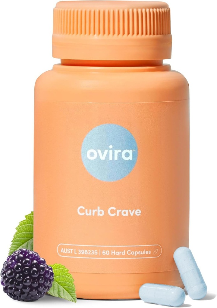 Ovira Curb Cravings Supplements - Contains CHRONOBLOCK, Energy Support Capsules, Nutritional Supplements for Men & Women, Chromium-100mg