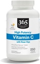 365 por Whole Foods Market, High Potency Vitamin C con Rose Hips, Vegan, 250 Tablets