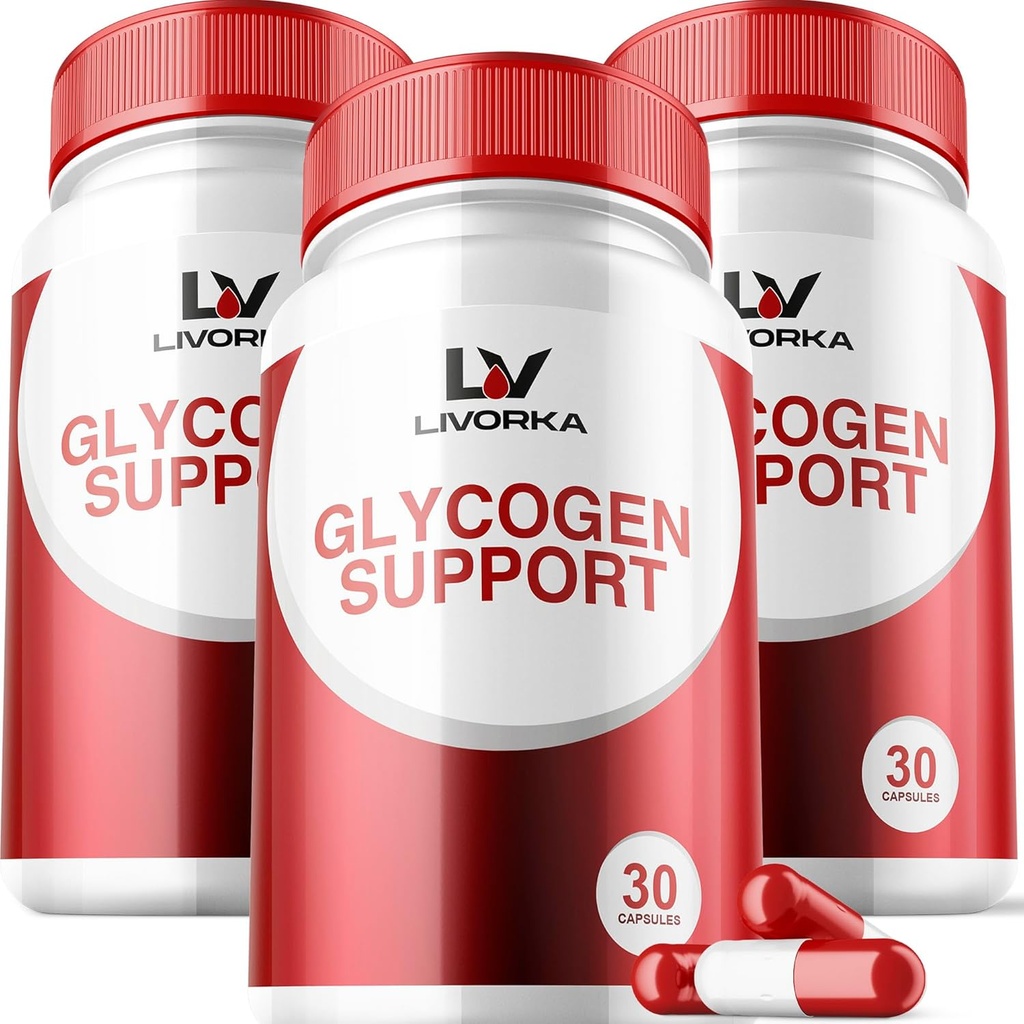 3 Pack - Glycogen Support, Glycogen Control Advanced Formula, Glycogen Capsules, Glycogen Fix with Powerful Ingredients, 30 Capsules Por Bottle durante 90 Días