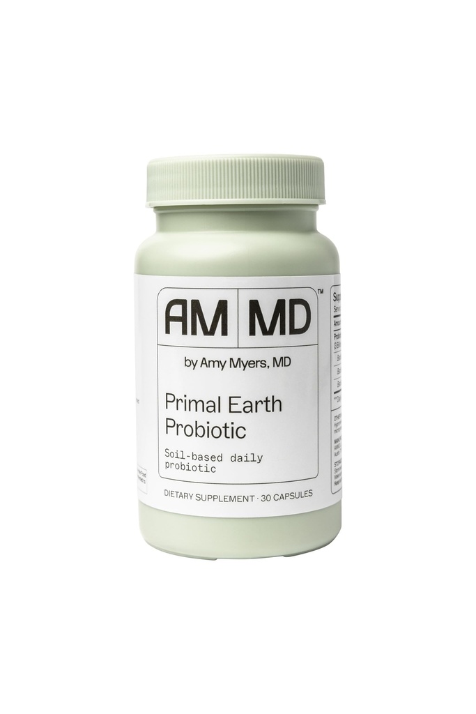 Amy Myers MD Primal Earth Probiotic - Suplemento de Apoyo Digestivo e Inmunitario - Probiótico Basado en el suelo - Libre de gluten " Non-Dairy - Paleo-Friendly Adult Health Supplement - 30 Capsules