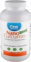 One Planet Nutrition Nano Curcumin 500 mg Veggie Capsules (120 Servings), Nano para la absorción alta, apoya la salud inmune, no GMO, Vegan, libre de gluten