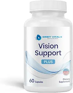 Suplementos de soporte de visión con Lutein, Zeaxanthin, Extracto de Bilberry - Cuidado de los ojos Salud Vitamina para Strain, Ojos secos, Pantalla de luz azul - Ideal para adultos, ancianos - Hecho en EE.UU., 60 cápsulas de verduras