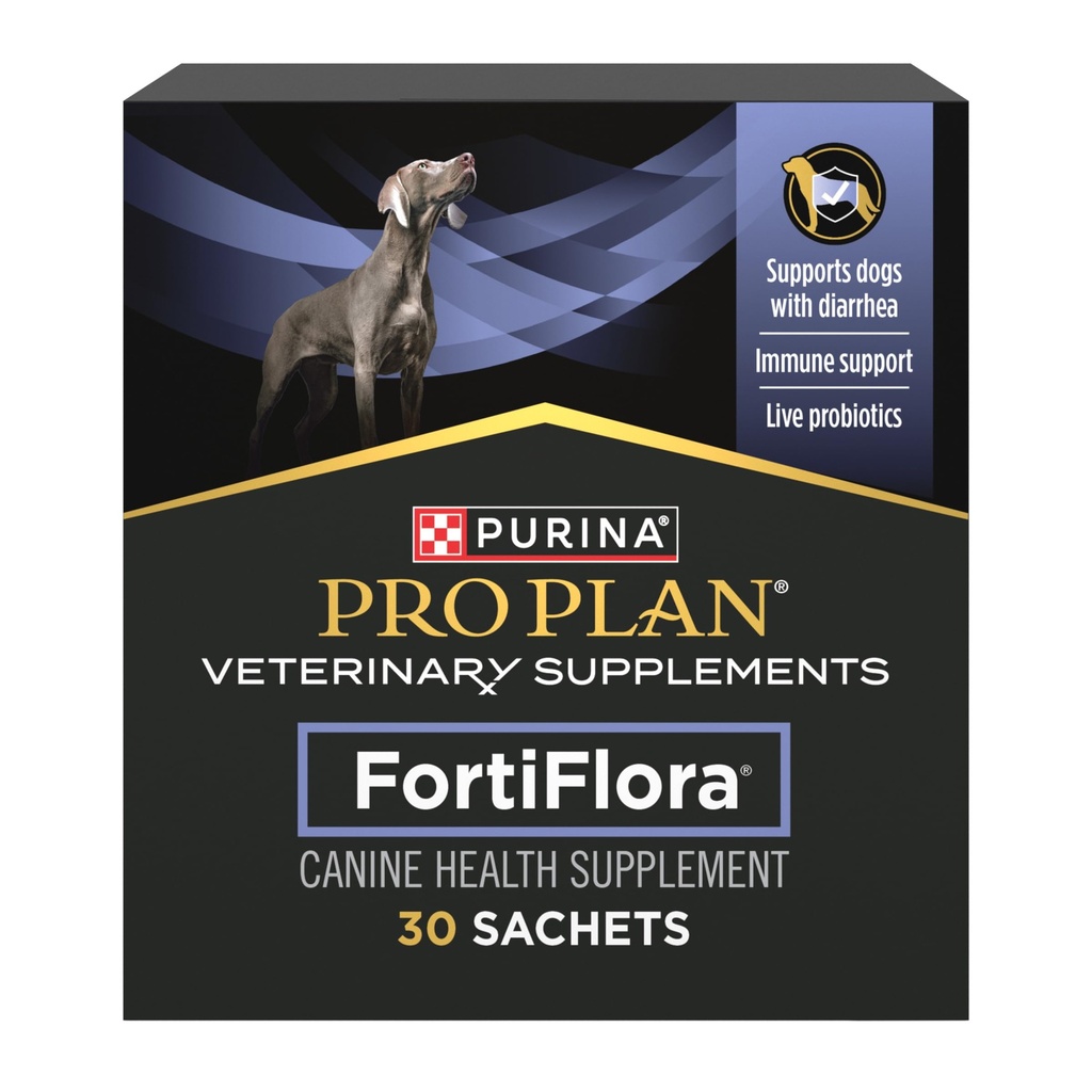 Plan Purina Pro Suplementos Veterinarios FortiFlora Suplemento Probiótico Perro, Suplemento Nutricional Canino - 30 ct. Box