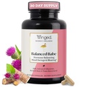 Saldo de bienestar ganado Babe, equilibrio hormonal " suplemento de detox estrógeno para mujeres - 100 mg DIM " Calcio D-Glucarate " Cardo de leche para soplar, calambres, mango " Hormonal Acne Support, 60 cápsulas