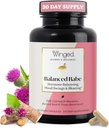 Saldo de bienestar ganado Babe, equilibrio hormonal " suplemento de detox estrógeno para mujeres - 100 mg DIM " Calcio D-Glucarate " Cardo de leche para soplar, calambres, mango " Hormonal Acne Support, 60 cápsulas