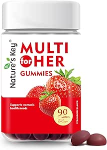 Mangas multivitamínicas con sabor a fresa de la naturaleza, 90 condes, soporte inmunitario, 18 vitaminas esenciales, niacina, ácido pantoténico, biotina, calcio y ácido fólico
