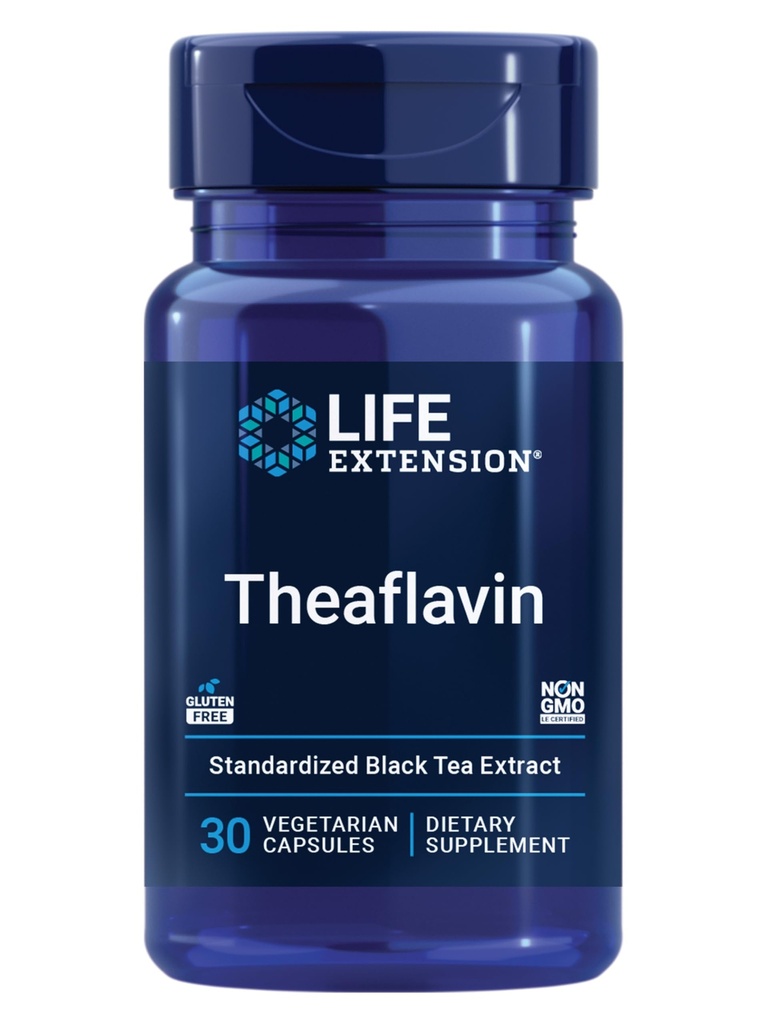 Extracto estandarizado Theaflavin – Flavonoides de hoja de té, Soporte de salud Arterial, ayuda a mantener el colesterol ya-Heathy – libre de gluten, no GMO, vegetariano – 30 cápsulas