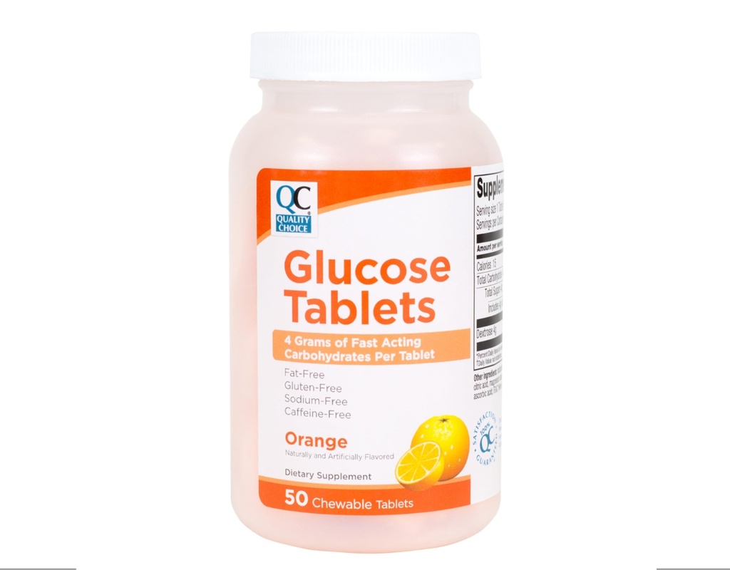 La elección de calidad Glucose rápido Actuando tabletas Orange Flavor 50...