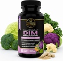 Suplemento DIM con Extracto de Broccoli y BioPerine - Natural Hormon Balance Soporte para Mujeres y Hombres - Estrógeno Balance - Menopause, Acné - 60 cápsulas vegetarianas con Calcio D-Glucarate